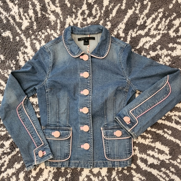 Marc Jacobs Denim Jacket Peter Pan Collar *Small - Picture 4 of 10